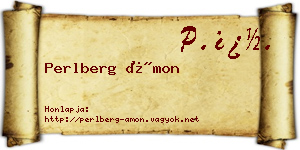 Perlberg Ámon névjegykártya